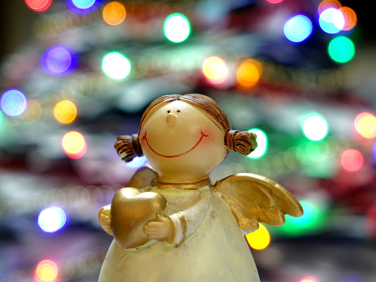 A Christmas angel decoration.