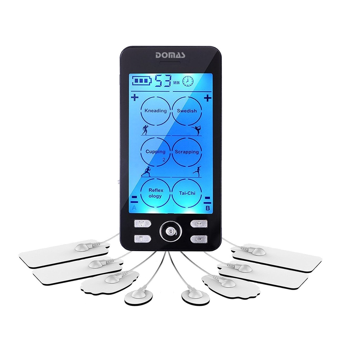 Image of a TENS unit, with a clickable link to Amazon.