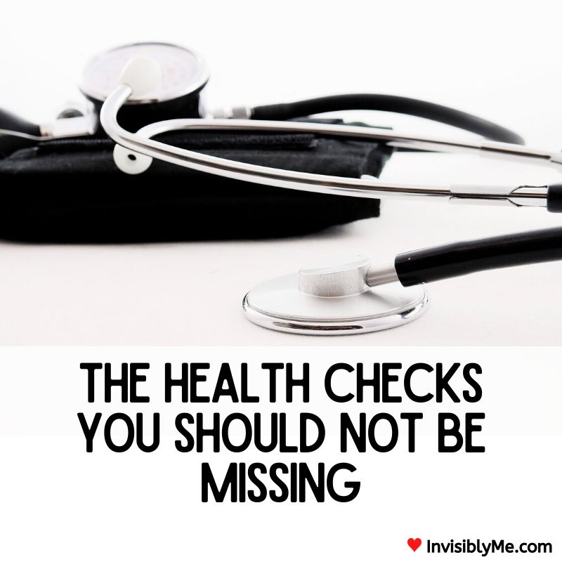 A stethoscope is above. Underneath is the blog post title : "The health checks you should not be missing".
