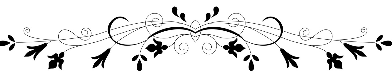 An elegant fleur de lis style black scroll divider.